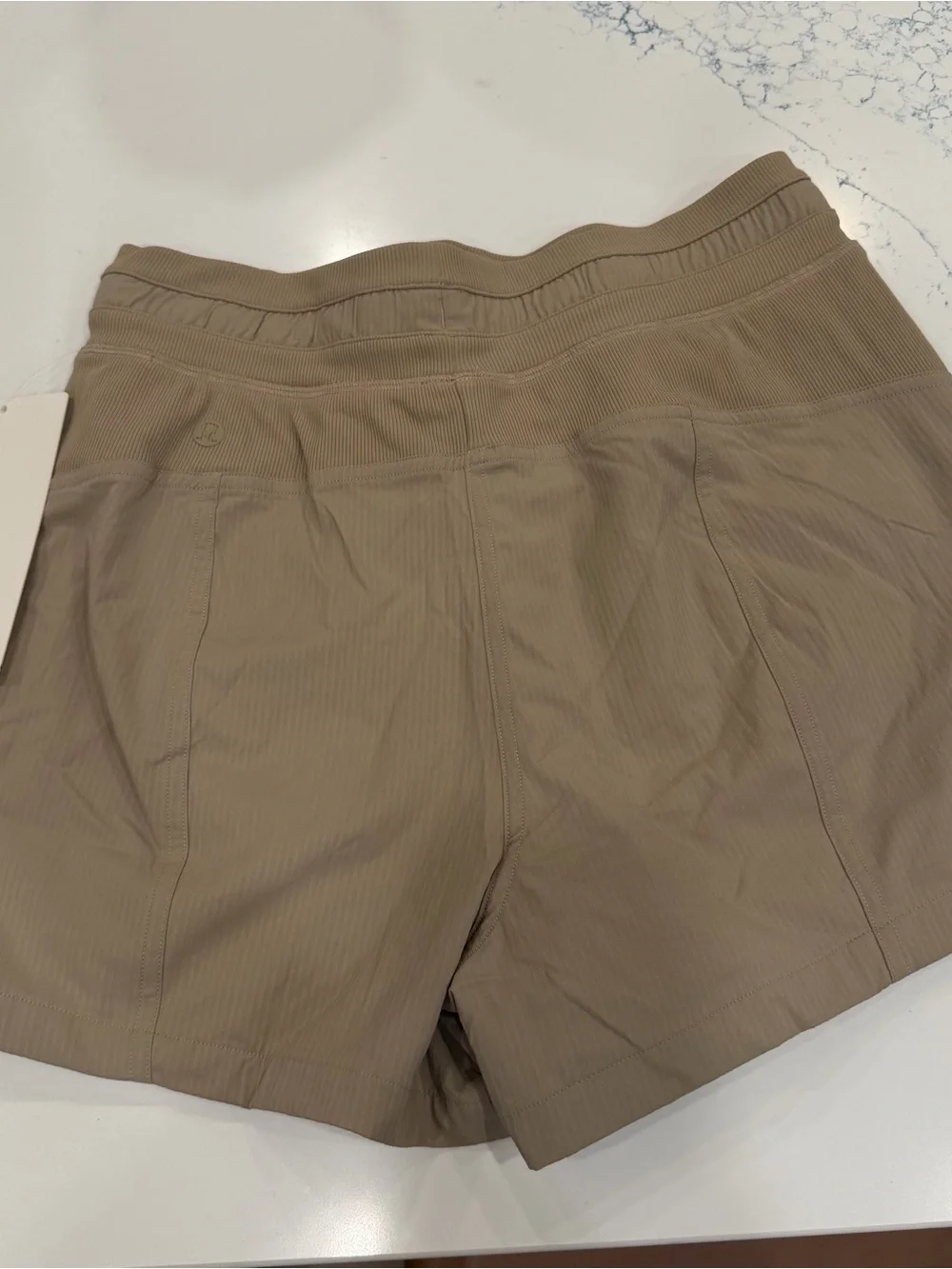 NWT Lululemon tan shorts Dance Studio HR Short 3.5” Lined 4 beige oak brown